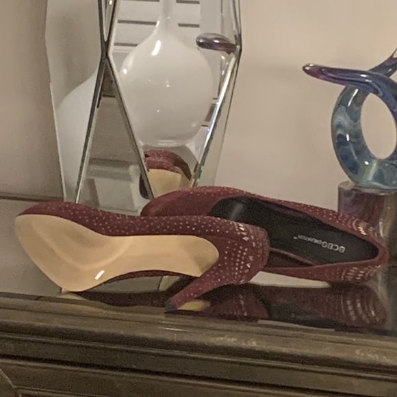 BCBG Burgundy Suede Pump - Picture 3 of 5
